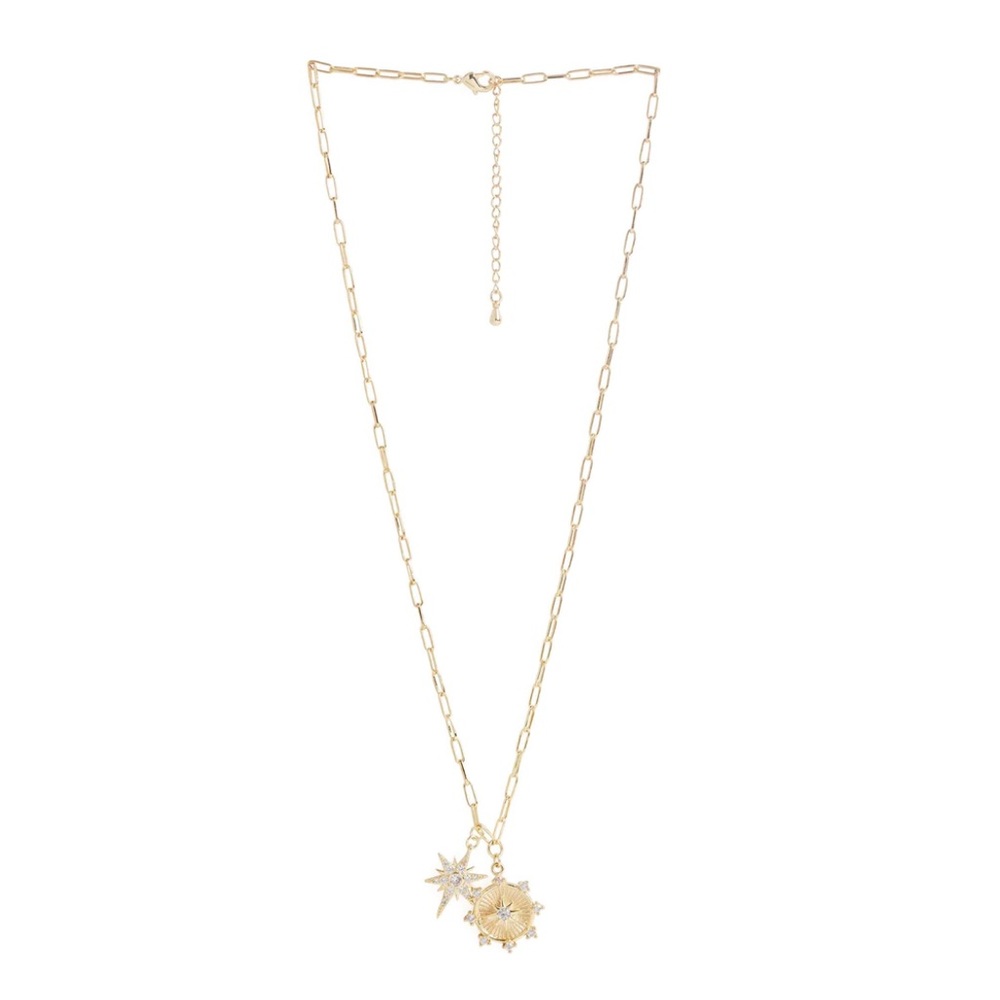 NWT + GIFT POUCH JENNIFER MILLER Starburst Charm Necklace